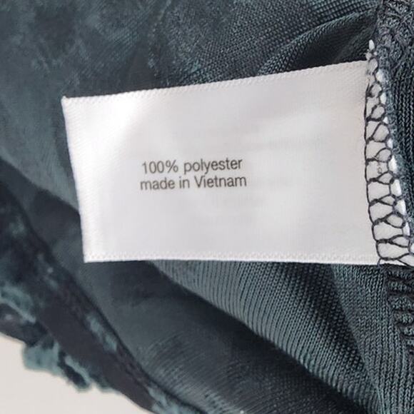 New NWT Lane Bryant Crushed Velvet Animal Print Emerald Green Dress Size 22 24 - Picture 8 of 8